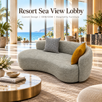 Canapé Chaise Longue Courbé Moderne pour Hôtel, Réception, Salon, Villa - Canapé Commercial Écologique et Durable avec Options de Couleurs Personnalisées