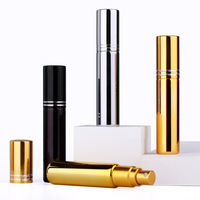 SUMEEAR 10ML Botella de Perfume de Vidrio UV Portátil Atomizador de Aluminio Recargable Botellas de Spray Vacías para Cosméticos Serigrafía