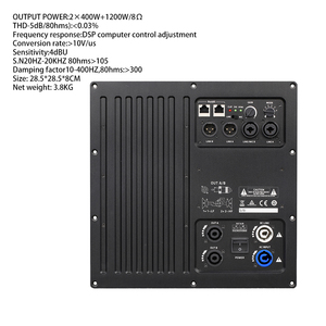 Module d'amplificateur actif professionnel <span class=keywords><strong>SONO</strong></span> <span class=keywords><strong>3</strong></span> <span class=keywords><strong>canaux</strong></span> avec DSP 2*400W 1*1200W pour haut-parleur de caisson de basses Amplificateur de puissance de classe D - Product Image 4