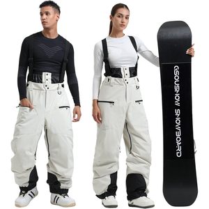Pantalons de snowboard personnalisés pour hommes et femmes, salopettes de ski amples, imperméables 15K, respirantes 10K, isolées, unisexes, pour adultes - Product Image 2