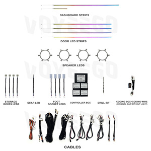 Voyeego Xe Môi Trường Xung Quanh Chiếu Sáng LED Nâng Cấp Nội Thất Môi Trường Xung Quanh Ánh Sáng Cho Byd Cá Heo Môi Trường Xung Quanh Ánh Sáng Xe Nội Thất - Product Image 1