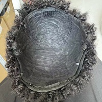 Perruque courte élégante pour femme, style pixie, cheveux brésiliens noirs naturels, boucles spirales, sans colle, densité 180%, qualité 12A