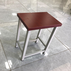 Steel <b>Square</b> Stool YY-FD720 Wooden Top School Student Workshop Chair Durable Heavy Duty Furniture - Product Image 2