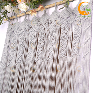 Vietnam Beautiful <b>Boho</b> Macrame <b>Wall</b> <b>Hanging</b> Tassel Cotton Curtain for Living Room Hot Sale from Vietnam - Product Image 5