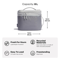 Sac à lunch isotherme, porte-aliments thermique, doublure en aluminium, fermeture à glissière, léger, réutilisable pour les voyages et les pique-niques