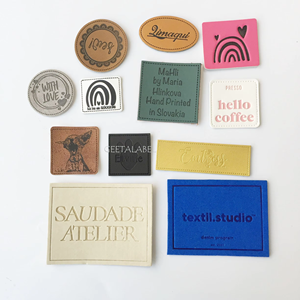 의류 모자 청바지에 대한 맞춤형 정품 PU 가죽 라벨 패치 - Product Image 6