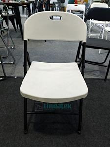 New Design <strong>White</strong> Plastic <strong>Folding</strong> <strong>Chairs</strong> with Trolley Stackable Foldable for Events Camping Outdoor Weddings Hotel Dining School - Product Image 2