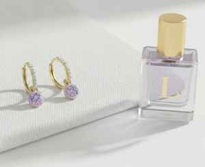 Pendientes de Aro de Oro de 14 Quilates con Amatista Esmaltada y Dijes - Desmontables y Personalizables - Product Image 5