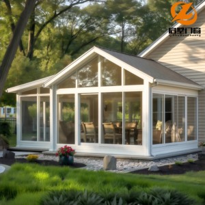 Solárium Moderno de Aluminio con Techo Inclinado y Plano, Diseño Personalizado, Estructura Duradera y Estable, <span class=keywords><strong>Cerramiento</strong></span> de Vidrio para Patio o Parque - Product Image 3