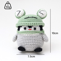 Kit de couture en polyester écologique fait main, motif animal au crochet, pour décoration d'intérieur, inspiré des décorations suspendues sur le thème de la maison de pain d'épices