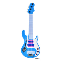 Dynamic Musical Guitar Toy with Light Electric Four-string Guitar Early Educational Toy Music Instrument for Kids