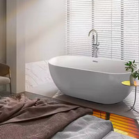 Baignoire de massage autoportante en acrylique de style japonais, bain de glace thermostatique SPA