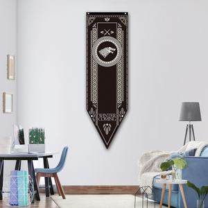 Drapeaux suspendus rectangulaires en polyester Game of Thrones pour la décoration <span class=keywords><strong>de</strong></span> bar, vente en gros directe d'usine transfrontalière - Product Image 1