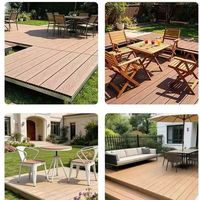 Système de terrasse modulaire en WPC AluDeck, hauteur réglable, antidérapant, résistant aux intempéries, pour cour et usage commercial