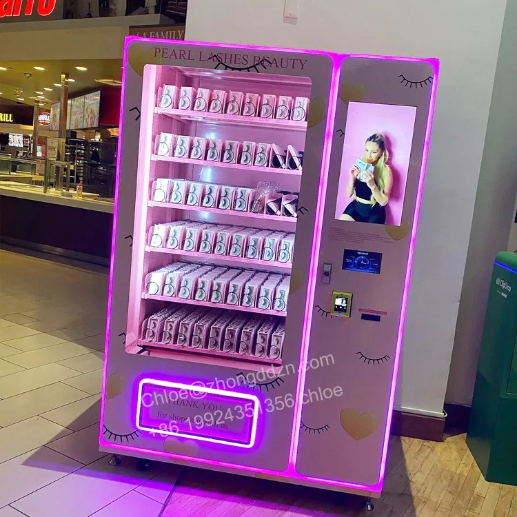 Machine à vendre automatique avec logo personnalisé pour faux cils et cosmétiques