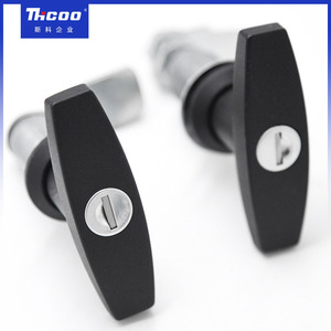 Serratura a compressione con impugnatura a T e cilindro compatto, resistente alle vibrazioni, per armadi elettrici/telecomunicazioni - Product Image 4