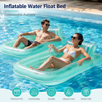 Lit flottant gonflable en PVC de qualité supérieure pour piscine, plage et resort