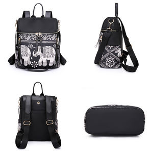 Bolso de hombro clásico con estampado de elefante para <span class=keywords><strong>mujer</strong></span>, <span class=keywords><strong>mochila</strong></span> escolar de viaje impermeable para adolescentes, novedad de 2022 - Product Image 6