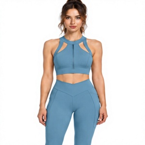 Women Gym Sports <b>Bra</b> Breathable Stretch Yoga Fitness Running Training <b>Top</b> Seamless <b>Crop</b> <b>Bra</b> Logo Low MOQ <b>Supportive</b> - Product Image 1