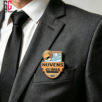 Badge métallique personnalisé d'usine Nuvens De Gloria Embaixadores Événement Église SDA, épinglette souvenir religieux avec attache en caoutchouc