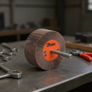 ล้อขัดแบบแผ่น Abrasive Flap Wheel ขนาด 40x15 มม. แกน 6 มม. ล้อเจียรคอรันดัม - Product Image 3