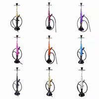 Vente en gros de pipes à fumer en verre, ensemble de chicha en forme de pistolet AK-47 (style arabe)