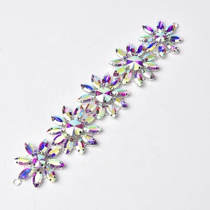 4x20cm ceintures à boucle tournesol couture strass Applique argent Base couleur cristal <span class=keywords><strong>Patch</strong></span> Diy vêtement pour robe de mariée chaussures chapeaux - Product Image 5