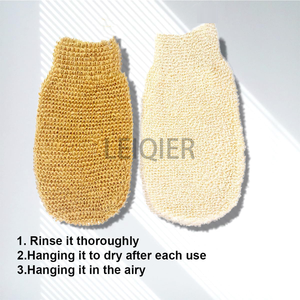 Guantes de Baño y Ducha Orgánicos con Logotipo Personalizado, Guantes Exfoliantes de Fibra de Yute Natural de Doble Cara para el Cuidado Corporal - Product Image 6