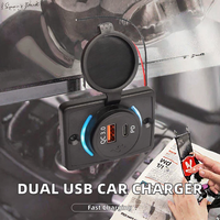 Prise USB 12-24V encastrable, double ports USB QC3.0 Type C, chargeur rapide, garantie 1 an, pour camping-car, bateau, marine