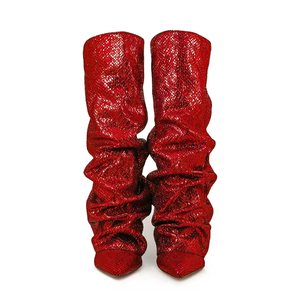 Botas Sexys de Alta Calidad para Mujer, Botines Largos con Punta en Pico, para Damas, Moda, Zapatos Casuales para Mujer para Exteriores - Product Image 5