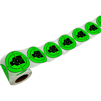 Cibles de tir réactives en papier fluorescent vert et noir de 3 pouces pour la pratique au stand de tir