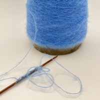 Vente en gros de fil de mohair pour enfants fil de laine mélangée pour tricoter à la main pull pour bébé