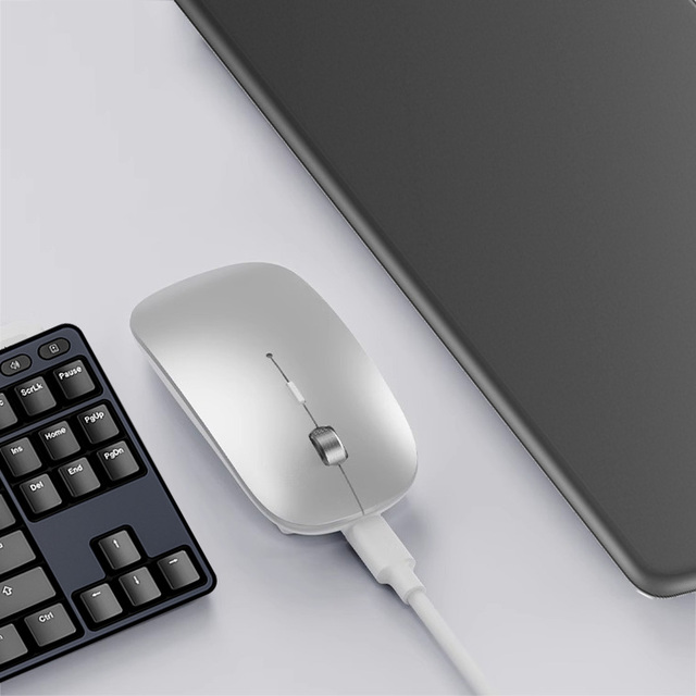 Rechargeable Wireless Mouse Custom Logo Dual Model Plastic USB Charging Wireless Mouse for Computer