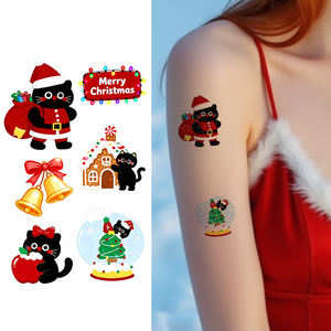<span class=keywords><strong>ส</strong></span>ติกเกอร์แทททูประดับกลิตเตอร์แบบชั่วคราวสำหรับเทศกาลค<span class=keywords><strong>ริ</strong></span><span class=keywords><strong>ส</strong></span>ต์มา<span class=keywords><strong>ส</strong></span>รูปการ์ตูนขี้เล่นลายแมวเกล็ดหิมะกันน้ำ<span class=keywords><strong>ส</strong></span>ำหรับใบหน้าคอและแขน - Product Image 1