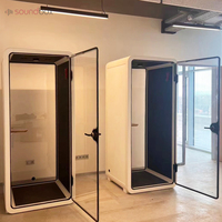 Studio de musique acoustique moderne Salle de réunion Cabine de bureau privée insonorisée Cadre en aluminium pour espaces de travail intérieurs Salles de réunion