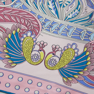 Nuova sciarpa di <span class=keywords><strong>seta</strong></span> vera donna 35 ''scialle <span class=keywords><strong>rosa</strong></span> pavone Design di lusso a mano sciarpa di <span class=keywords><strong>seta</strong></span> completamente abbinata - Product Image 2