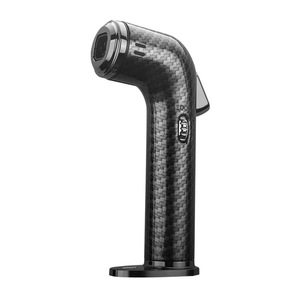 Encendedor de butano a prueba de viento de 4 chorros, antorcha metálica para camping, barbacoa, encendedor de cigarros con diseño de fibra de carbono - Product Image 1