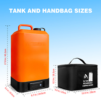 2024 nouveau Portable Camping douche 4.5 gallons Silicone réservoir d'eau USB Recharge chauffage solaire douche électrique intégré thermomètre