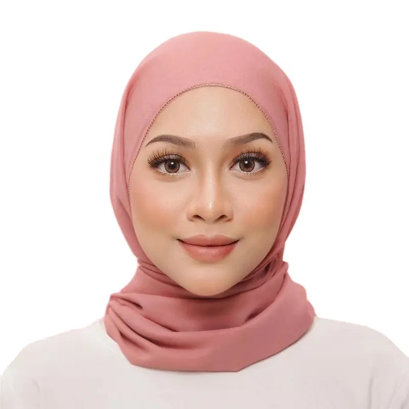 Khăn Choàng Lông Mi Nữ Bằng Vải Cotton Màu Trơn Bán Chạy Khăn Choàng Hijab Hồi Giáo Malaysia