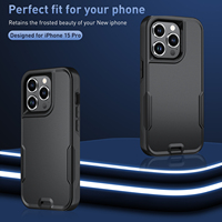 Coques de téléphone 2 en 1 TPU+PC, nouvelles, antichoc, avec clip pour iPhone 15/ 15 Plus /15 Pro/ 15 Pro Max