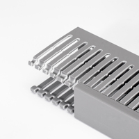 Goulotte de câblage en PVC 80*40 à dents fines, goulotte à fentes pour câbles et fils, gestion des câbles en PVC et accessoires