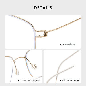 Lunettes carrées minimalisme mince en titane pur lunettes de lecture progressives lunettes lentille cadre optique pour hommes - Product Image 3