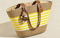 Sac fourre-tout de luxe pour femme, en paille souple rayée, avec fermeture éclair, écologique, à porter à l'épaule ou en bandoulière, avec poignée supérieure, grande pochette