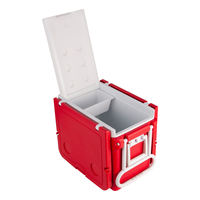 Boîte isotherme 2 en 1 avec table et chaises pliantes, ensemble de table de pique-nique portable pour le camping