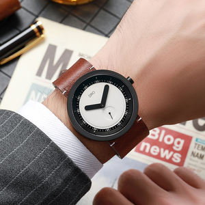 Montre-bracelet à quartz de luxe de haute qualité, étanche 5 ATM, boîtier en acier inoxydable S316, bracelet en cuir véritable pour hommes - Product Image 5