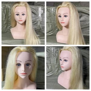 Tête de mannequin en cheveux humains 100% pour la formation des coiffeurs, mannequin pour la cosmétologie et la beauté, pour la pratique et l'enseignement - Product Image 3
