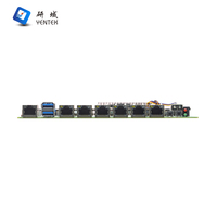 Placa Base Industrial Intel Celeron 5205U para Firewall, 6 LAN, Win10, Linux, PCIE X4, GPIO, SIM, PS/2, Servidor Pfsense