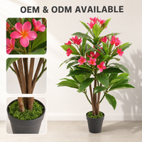 JWS4251 Desain Baru Pohon Bunga Plumeria Rubra Buatan untuk Dekorasi Rumah, Taman, dan Mal, Tanaman Pohon Bunga Buatan