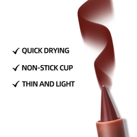 Crayon à lèvres crémeux waterproof marron foncé, stylo contour des lèvres avec fini mat et brillant, maquillage des lèvres mixte, rouge à lèvres foncé waterproof