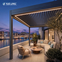 Pergola à lames orientables en aluminium sur mesure pour les entrepreneurs en bâtiment et en construction, terrasse, jardin, protection contre le vent